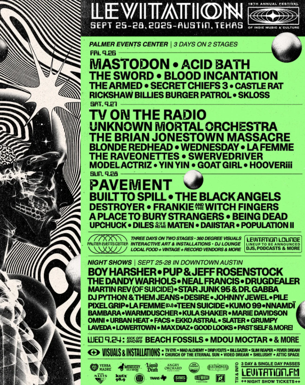 Levitation Festival Returns to Austin with Powerhouse Lineup and New Venue Setup