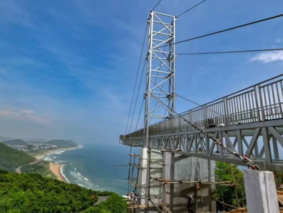Exploring India’s Longest Glass Skywalk Bridge in Vizag’s Scenic Kailasagiri Hills