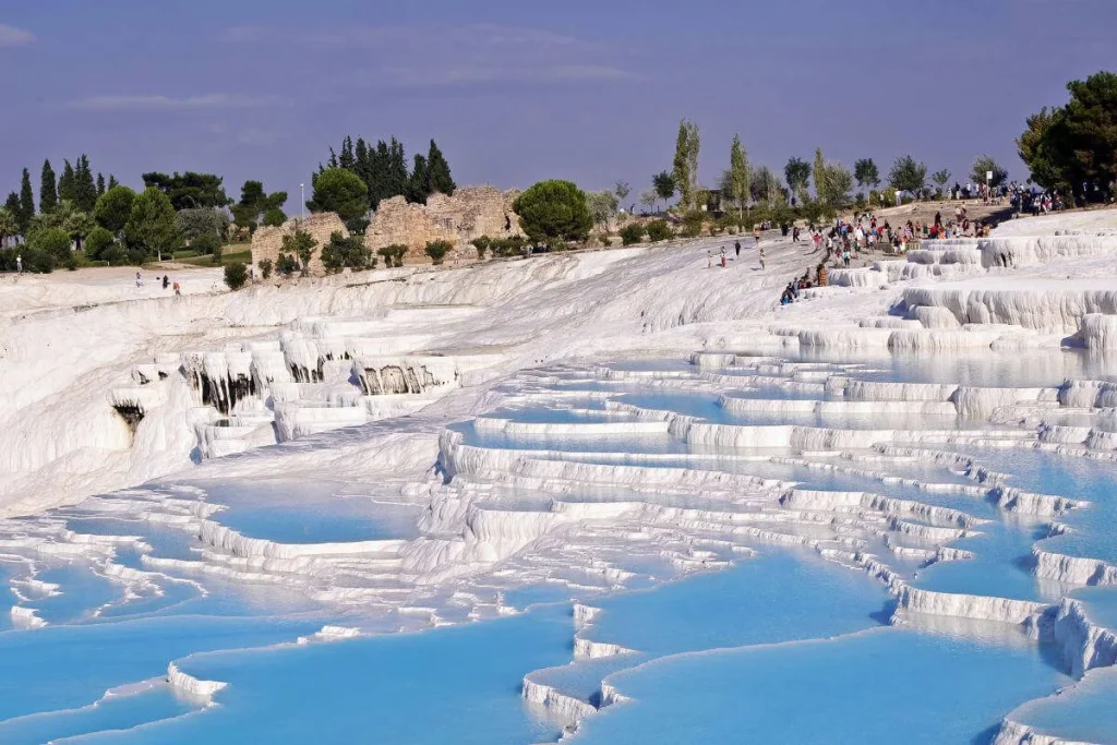Explore the White Terraces and Ancient City: Pamukkale and Hierapolis Day Trip from Izmir